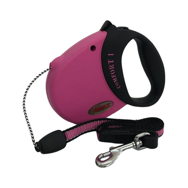 Correa retráctil para perro con cordón de 5 metros color rosa Flexi Flexi Comfort Basic 1