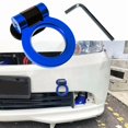 thumbnail image 2 of Track Sport Racing Style Tow Hook Ring Set Decor For Bumper Universal Fit Blue, 2 of 4