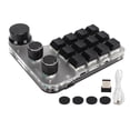 thumbnail image 1 of Teclado programable con RGB 3 perillas 12 teclas 2,4G recepción USB Bluetooth teclado multifunción DIY, 1 of 5