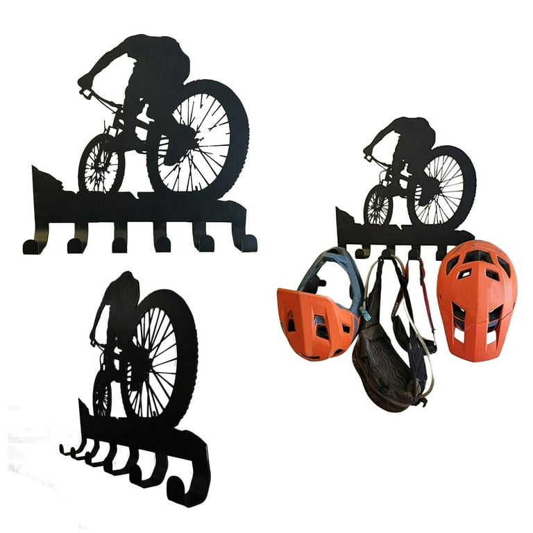 Mortilo Mountain Bike Gear Rack Metal Wall Decor Mountain Biking Wall Art Bicycle Art