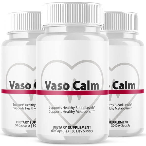 Vaso Calm Blood Support Pills Advanced Formula Vitamin Supplement VasoCalm 180 Capsules