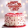 thumbnail image 2 of Cake Toppers WIWUFUE 10 piezas Corazones Rojos con Brillo para San Valentín, 2 of 9