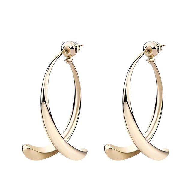 Fiudx Pendientes Curvos, Diseño Elegante y Ligero, Accesorio de Moda Versátil, Perfectos para El Día a Día o para Ocasiones Especiales, Regalo Ideal para Mujeres, Un Complemento Elegante para Cualqui