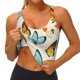 thumbnail image 3 of Fotbe Butterflies Sujetador Deportivo Largo sin Aros para Mujer con Almohadillas y Soporte Medio, Transpirable y Absorbente, Camiseta Tipo Chaleco o Tank Top-Small, 3 of 8