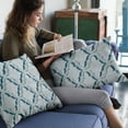 thumbnail image 4 of Plutus Light Blue Diamond Animal Faux Fur Luxury Throw Pillow - Double sided 18" x 18", 4 of 5