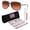 Matte Trans Lilac Frame | Prizm Brown Gradient Lens, variant on OO4129 Split Time Pilot Shaped Polarized Sunglasses for Women - Includes Official Eyewear Kit - Navy Frame with Prizm Sapphr Irid Lens