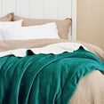 thumbnail image 4 of Fleece Throw Blanket for Couch Forest Green - King (108" x 90"), 4 of 5