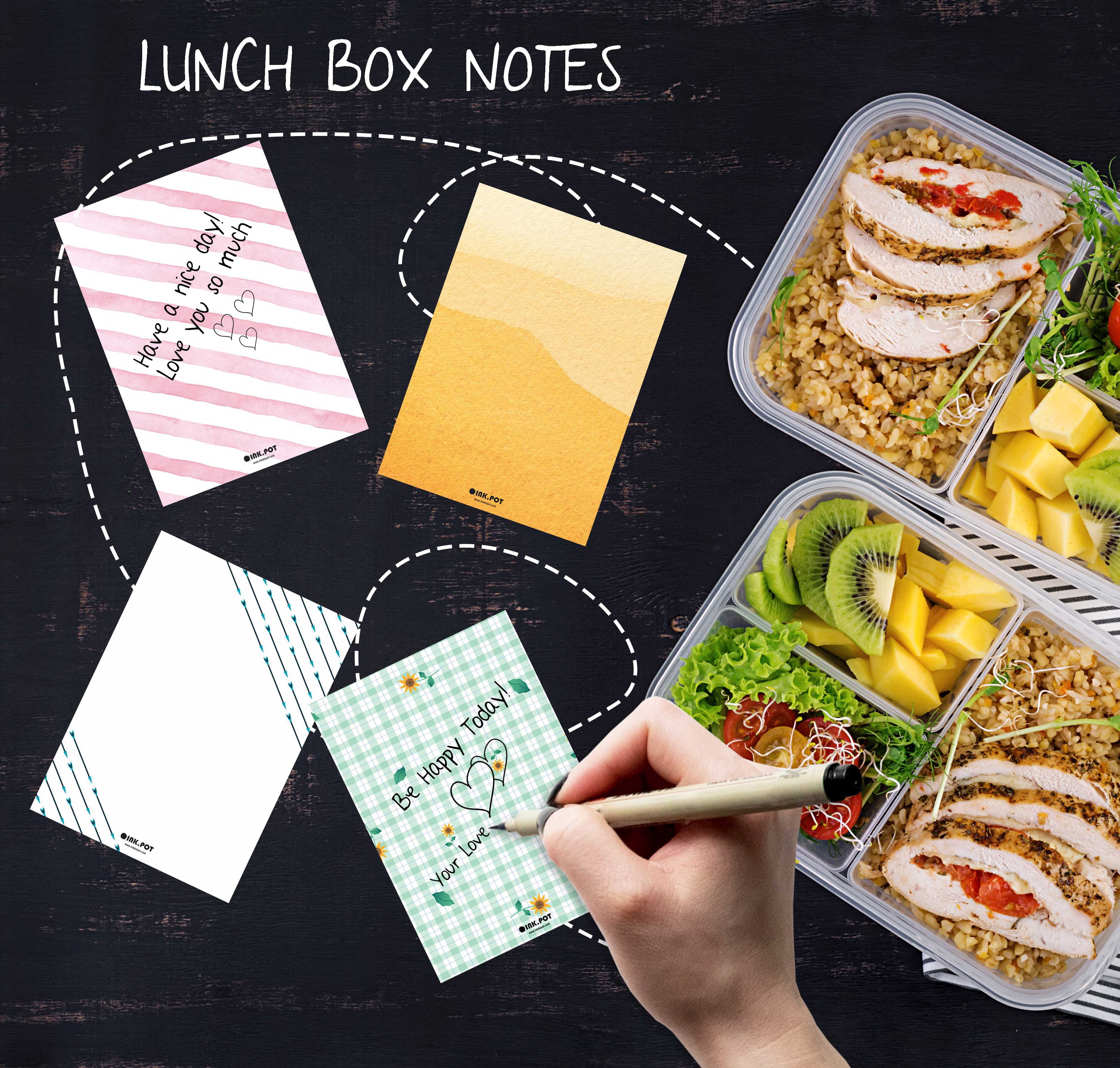 Inkdotpot Pack of 36 Inkdotpot Lunch Box Notes For Kids/ Teens, Daily Inspirational Lines Happy Thoughts For Children, Students, Positive Affirmations Encouragement, Fun Lunch Notes (Dinosaur Theme)