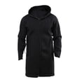 thumbnail image 2 of Impermeable Hombres Chaqueta de lluvia Cremallera Abrigo largo Windcheater Chubasquero con capucha larga METRO Yuyangstore Chaqueta impermeable para hombre, 2 of 8