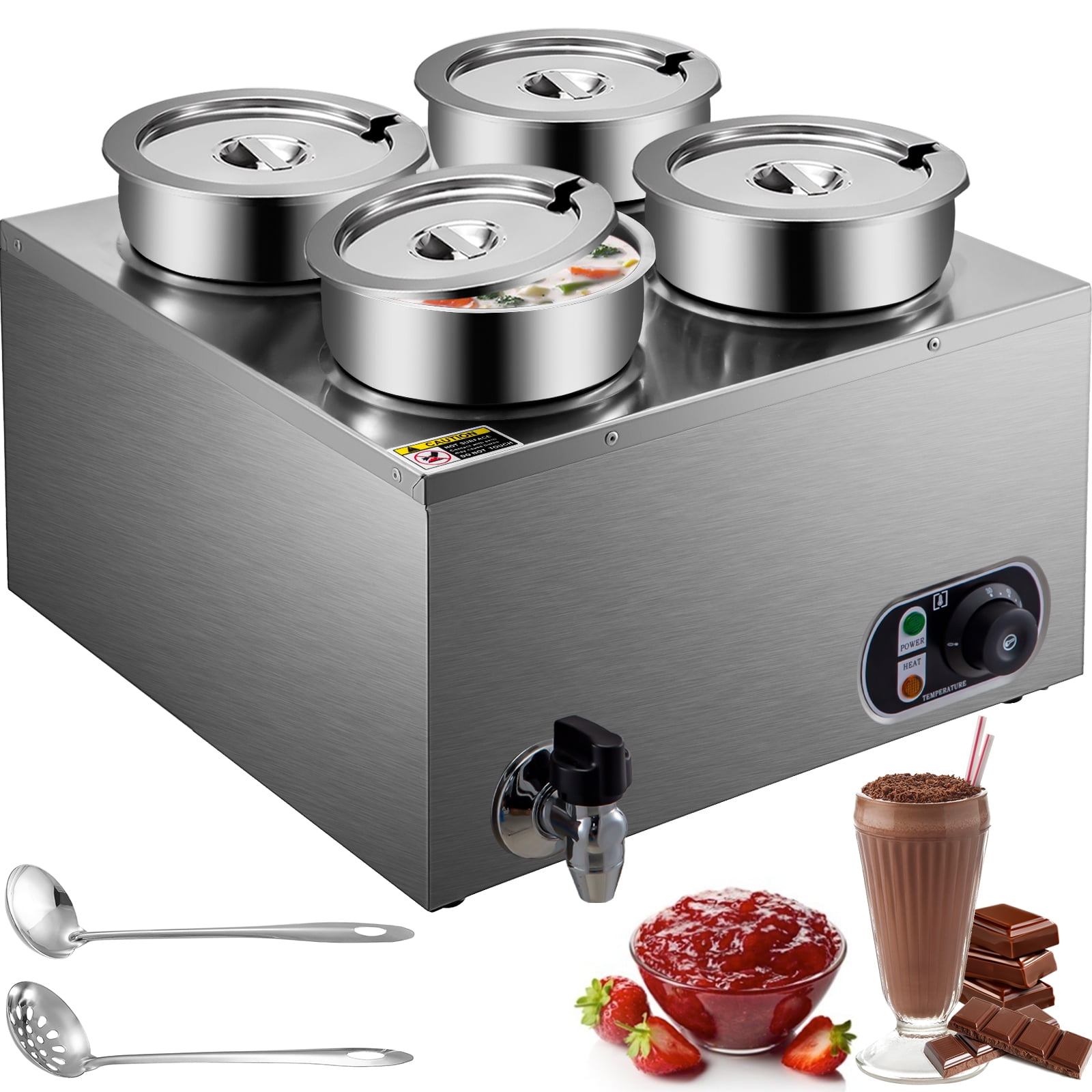 VEVOR 110V Commercial Soup Warmer 29.6 Qt Capacity, 1500W Electric Food