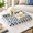 Navy Blue-Rectangular, variant on 16"x12" Capiz Shell Decorative Serving Tray With Handles