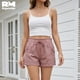 thumbnail image 2 of Short Casual de Mujer Con Cordón Ajustable y Bolsillos rosa Grande, 2 of 5