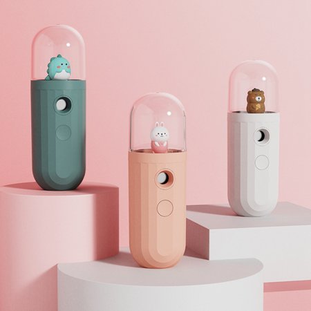

Cute Portable Nano Water Meter Sprayer Face Humidifier Cold Spray Machine Nebulizer Moisturizing Pink