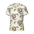 thumbnail image 5 of Vsdgher Snake And Moon Print Men's Dry Fit Mesh Athletic Shirts Moisture Wicking Tennis T-Shirt Tops, 5 of 9