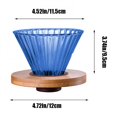thumbnail image 3 of ACDANC 2026 New Glass Pour Over Coffee Maker with Reusable Filter and Wood Base for Hand Brewed Drip Coffee at Home,Office,Or Travel for Coffee Lovers, Casual Brewing, Gift Giving, 3 of 4