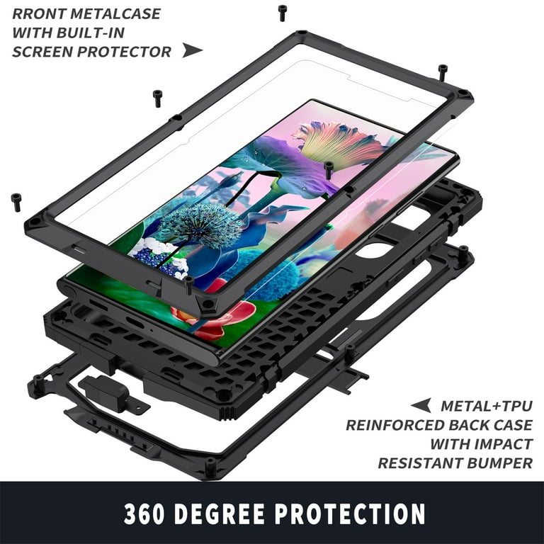 Galaxy S23 Ultra Case for Samsung S23 Ultra 5G, Allytech Built-in Screen  Protector 360° Full Body Heavy Duty Rugged Dropproof Anti-Scratch  Shockproof Stand Case for Samsung Galaxy S23 Ultra, Black 