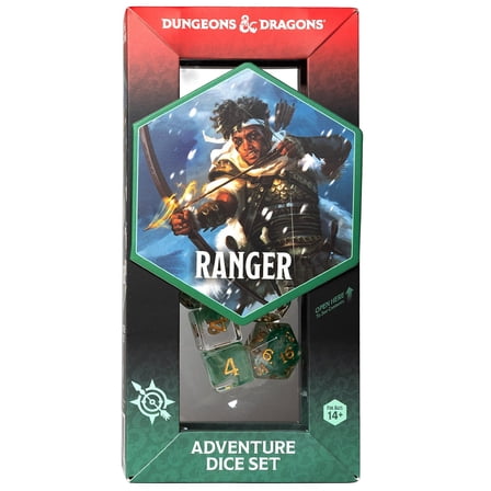 Green Ranger Vs White Ranger Dungeons & Dragons: D&D Adventure Dice: Ranger - Green Multi - 16pc RPG ...