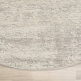 thumbnail image 5 of Harlow Hill Villa 6' Round Ivory/Silver Abstract Performance Indoor Area Rug, 5 of 6