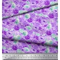 thumbnail image 3 of Soimoi Purple Cotton Jersey Fabric Flower Watercolor Print Fabric by Yard 58 Inch Wide, 3 of 3