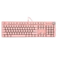 thumbnail image 4 of Teclado mecánico de 104 teclas con eje mecánico real, interruptor azul, 2 colores, inyección, cableado, teclado multimodo para juegos, 4 of 15