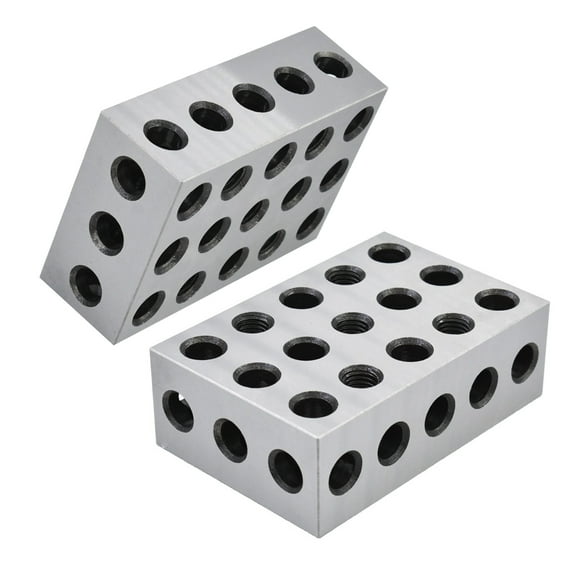 munirater Parallel Block Set 2 x 4 x 6 Blocks 23 Holes Matched 0.0003 Inch Machinist Fit for Milling Machine