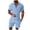 Dark Blue, variant on TBWNWG Men's Suit Set with Solid Color Shirt and Shorts for Formal Business Attire and Wear,Size XL
