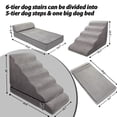 thumbnail image 2 of INRLKIT 30"H 6 Tier Extra Wide Dog Stair/Step for High Bed and Couch, Non-slip Pet Stair/Step for Small, Old and Injured Dogs/Cats, Grey, 2 of 7