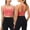 Red, variant on Gymayou Women Thin Strap Y-Back Sports Bra Quick Dry Shockproof Padded Yoga Crop Top Wireless Workout Fitness Bralette Black L