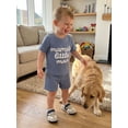 thumbnail image 4 of BemeyourBBs Toddler Baby Boys Mothers Day Outfit Summer Clothes Mama's Little Man Embroidery Letters Waffle Knit Short Sleeve T-Shirt and Pocket Shorts Toddler Boy Summer 2 Piece Outfits, 4 of 9