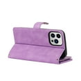 thumbnail image 6 of ELEHOLD Luxury Wallet Case for iPhone 14 Pro Max 6.7" Card Slots Zipper Purse Stand Function with Crossbody Strap Wrist Strap PU Leather Shockproof Case, Lightpurple, 6 of 9