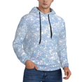 thumbnail image 2 of Wukai White Bule Glitter Print Men Hoodies Fleece Sweatshirts Long Sleeve Sweaters Pullover Fall Outfits Winter Clothes-XX-Large, 2 of 7