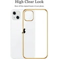 thumbnail image 2 of Compatible with iPhone 13 Case 6.1" (2021) Clear Slim Shockproof Silicone Protective Phone Cases Non-Yellowing Flexible TPU Thin Cover Fit - Gold, 2 of 7
