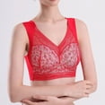thumbnail image 3 of Guluxicc Womens Seamless Bras Wireless Bra No Underwire Comfort Push Up Bralette, Red, S, 3 of 5