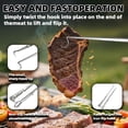 thumbnail image 2 of Stainless Steel Pig Tail Meat Flippers, Meat Hook Flipper, BBQ Turner Hooks, Flip Cooking Hooks for Grilling, Smoking and Frying, 2 of 6