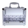 thumbnail image 2 of Caja de almacenamiento de fichas de póquer con portador de acrílico vacío transparente con bandeja para 6 estantes Baoblaze Caja de chip de póker, 2 of 8