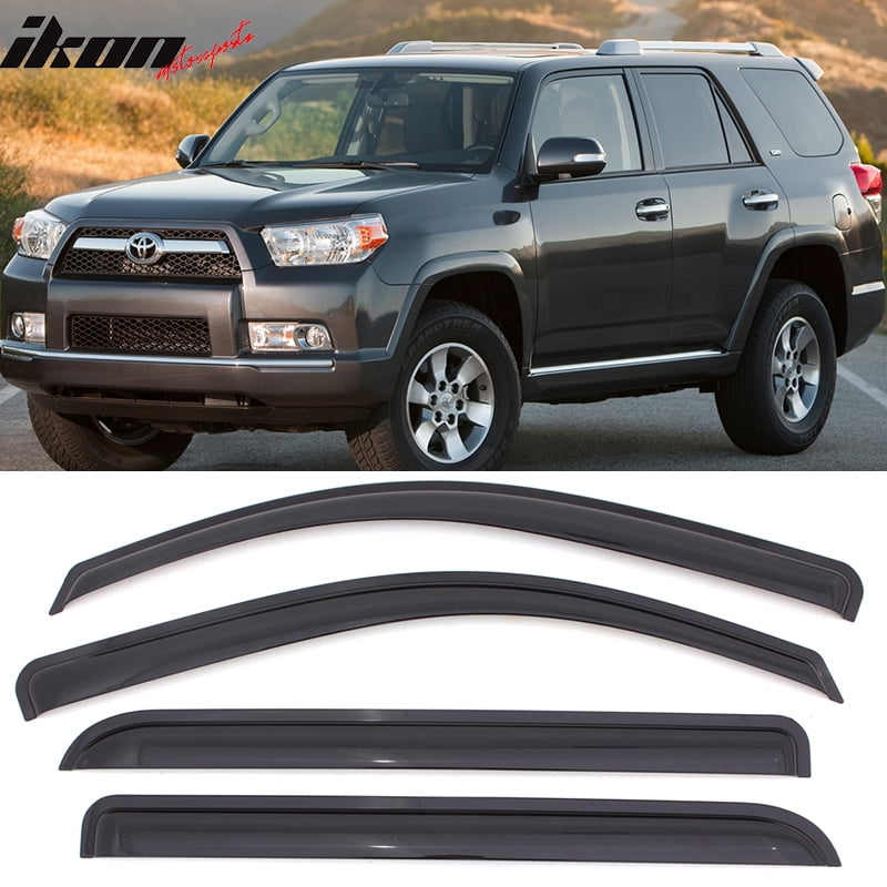 Compatible with 1018 Toyota 4Runner Acrylic Window Visors Vent Windshield Deflector Rain Guard