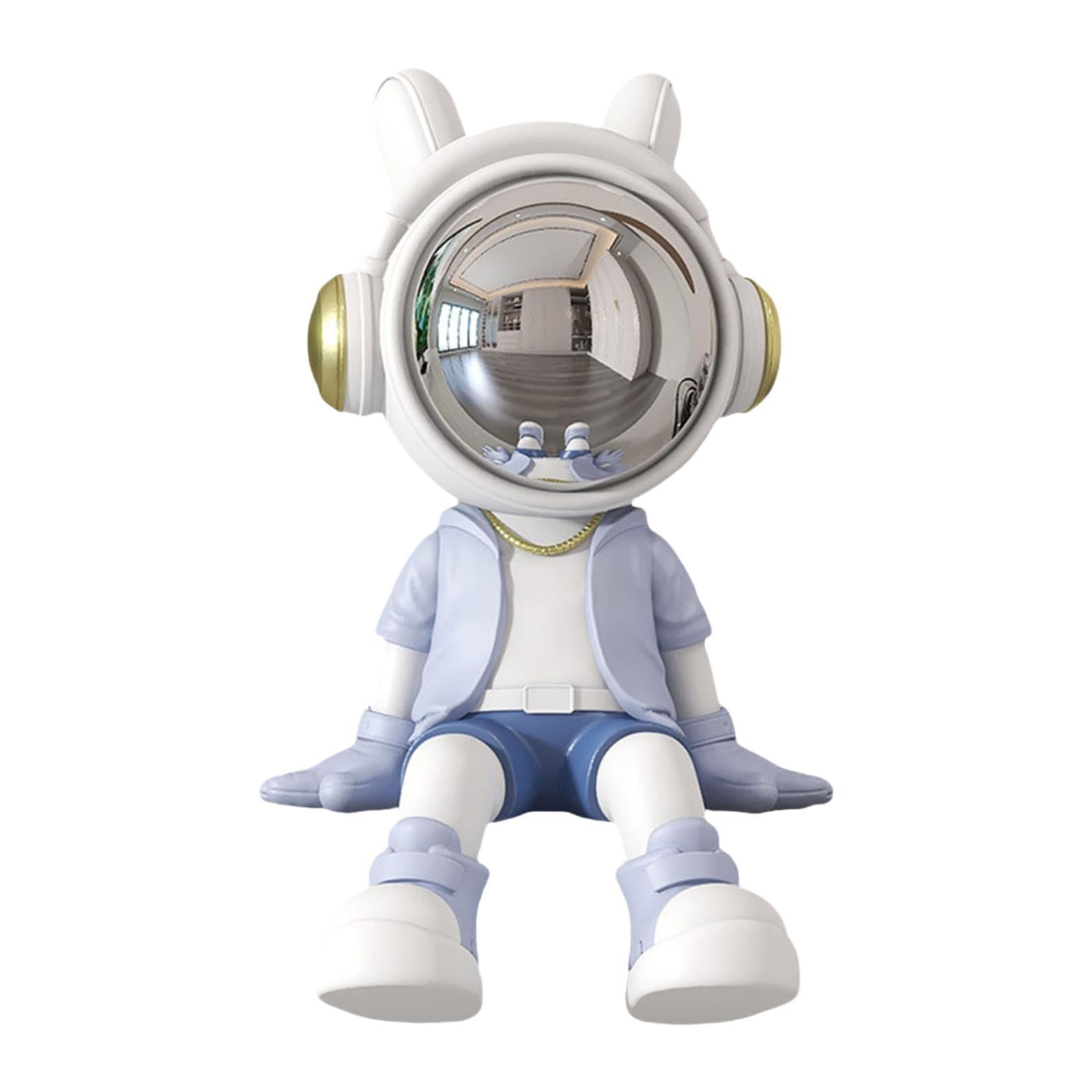 Esquirla Astronaut Statue Desktop Figurine Resin Sculpture Home Ornament Modern Collectible Decorative Figurine with Simple Elegant Look Suitable for Office Be Sitting
