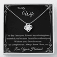thumbnail image 2 of To My Wife You Complete Me Personalized Pendant Necklace Gift, 2 of 3