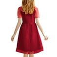 thumbnail image 3 of Zpanxa Chemises d'Été pour Filles Robe en Maille à Manches Courtes Enfants Taille Haute Ligne A Robe Décontractée pour Filles avec Polyester Spandex 13 Ans, 3 of 6