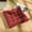 Rose Red, variant on E-commerce Giant Soft Cotton Square Floor Wine Red Pouf, Corduroy, Set of 2