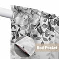 thumbnail image 4 of Grey Swag Valances for Windows, Kitchen Window Curtains Over Sink, Eucalyptus Leaves Window Treatment Curtains for Living Room/Bedroom Curtains 2 Panel Sets 36"x45", 4 of 8