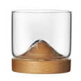thumbnail image 2 of Vaso de vidrio creativo, botella de leche de 4 oz con base de madera, para cerveza, jugo y agua. B, 2 of 8