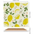 thumbnail image 2 of GZHJMY Square Drink Coasters, 4 Pcs Summer Lemon Fruit with Flowers Leaves Absorbent Ceramic Coffee Coasters for Drinks with Cork Base Housewarming Gift for Home Decor, 2 of 6