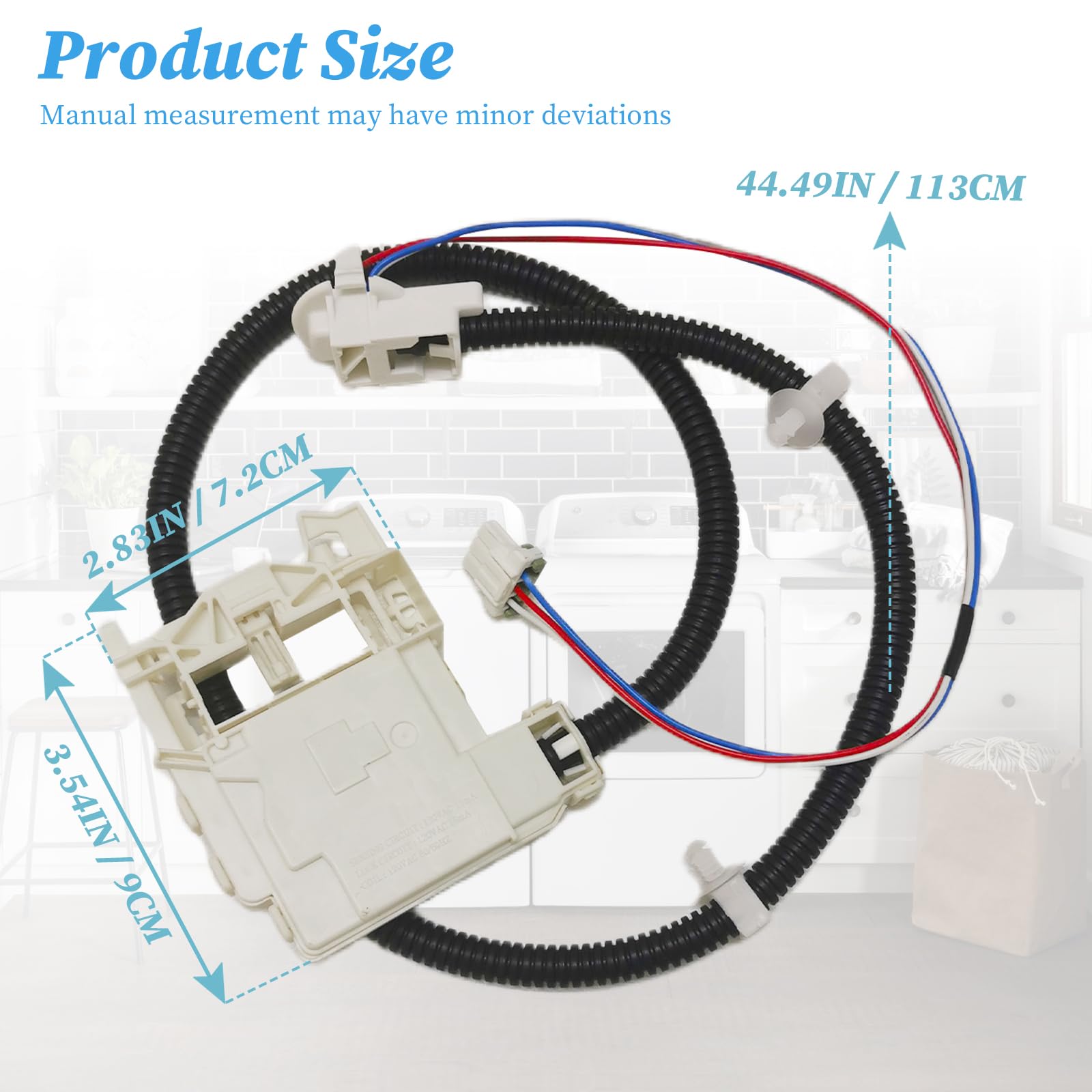 WH08X32697 Washing Machine Lid Lock Switch Assembly for GE Replace WH01X27954 WH08X31577 WH01X26114 WH01X24114 AP7015047 Compatible Models GTW220ACK1WW GTW330ASK0WW GTW460AMJ0WW