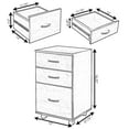 thumbnail image 6 of Office File Cabinet 3 Drawer Chest with Rolling Casters, 6 of 6