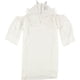 thumbnail image 1 of bar III Vestido acampanado con apliques de encaje para mujer, blanco, pequeño, 1 of 2