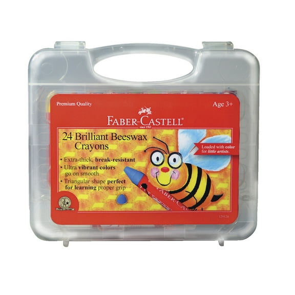 Faber-Castell Jumbo Triangular Beeswax Crayon, Assorted Color, Pack of 24