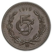 1915 Mexico Bronze 5 Centavos AU