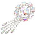 thumbnail image 2 of Rhinestone Brooch Rhinestone Tassel Brooch Pin Women Dressing Brooch Coat Tassel Lapel Pin, 2 of 9
