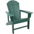 thumbnail image 1 of Sunnydaze Upright, Outdoor Adirondack Chair - All-Weather Design - 300-Pound Capacity - 38.25” H - Green, 1 of 7